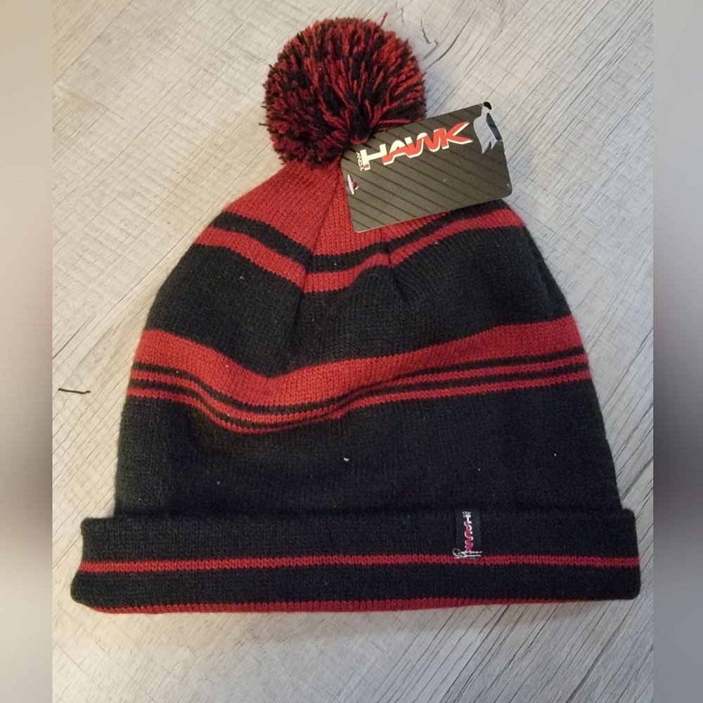 Tony Hawk Black and Red Beanie